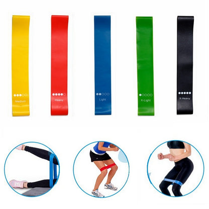 Yoga Resistance Rubber Bands Indoor Outdoor Fitness Equipment 0.35mm-1.1mm Pilates Sport Training Workout Elastic Bands